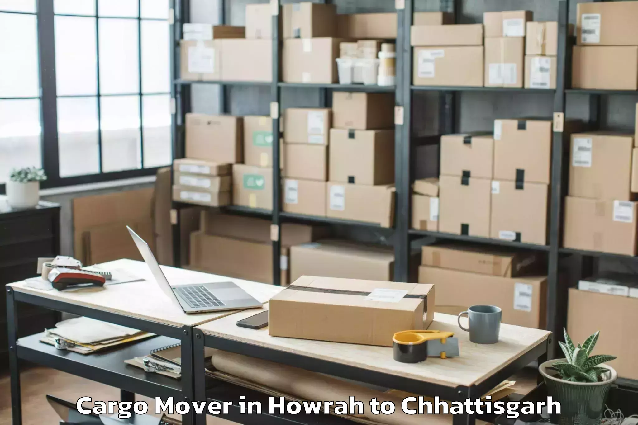 Leading Howrah to Kawardha Cargo Mover Provider